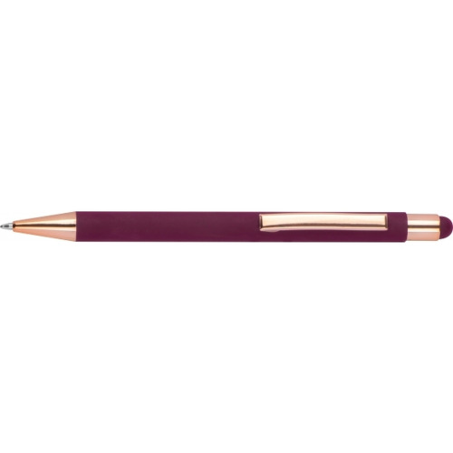 Długopis metalowy touch pen soft touch MIRAMAR Bordowy 432802 (1)