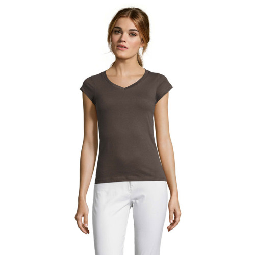 MOON Damski T-SHIRT 150g Ciemny Szary S11388-DG-S 