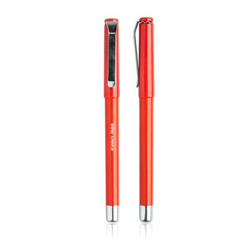 Plastikowe żelowe pióro kulkowe z nasadką / Gelie Biały IP13154700 (1)