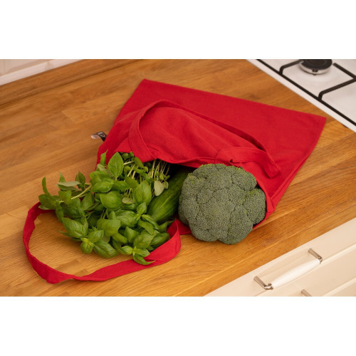 Torba z bawełny z recyklingu i poliestru z recyklingu na zakupy B'RIGHT | Porter Jasnozielony V8822-10 (3)