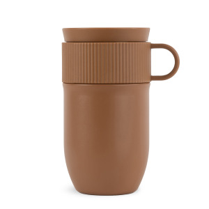 Izolowany kubek Sagaform Ted, 280 ml, szczelny, można myć w zmywarce Brązowy