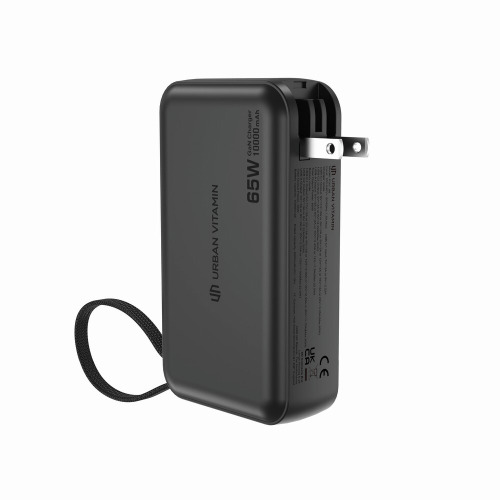 Ładowarka 2 w 1, power bank do laptopa 10000 mAh, 65W Eureka Czarny P301.9901 (7)