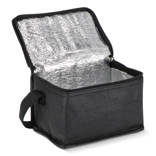 R-PET 6 Torba chłodząca na puszki z włókniny 20 x 13 x 12,5 cm 75g/m² Czarny LT95390-N0002 (5)