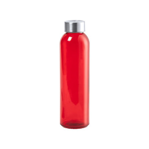 Szklana butelka sportowa 500 ml czerwony