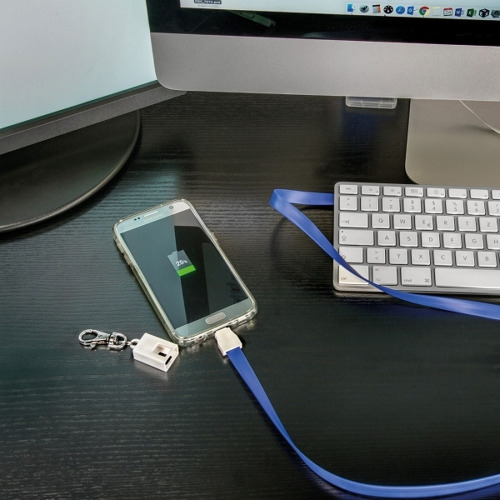 Smycz do transferu danych z micro USB LE PORT Niebieski 063904 (2)