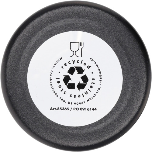 Kubek termiczny ze stali z recyklingu 450 ml SILVIO Czarny 8536503 (7)