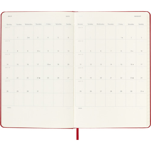 Kalendarz MOLESKINE czerwony VM394-05/2025 (10)