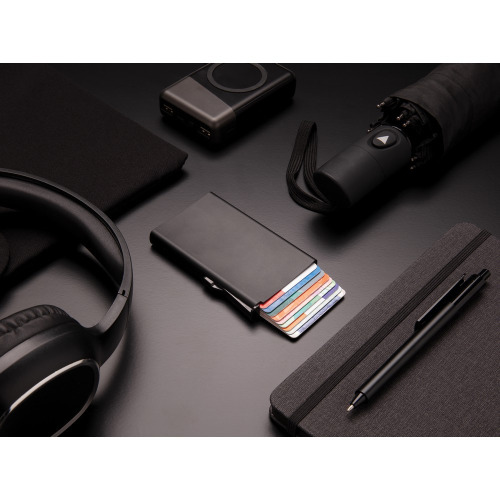 Etui na karty kredytowe, ochrona RFID Czarny P820.041 (6)