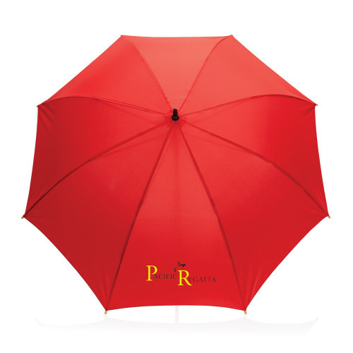 Bambusowy parasol automatyczny 23" AWARE™ RPET Czerwony P850.654 (4)