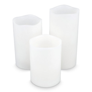 Zestaw 3 świec woskowych LED Koselys (zasilanych bateryjnie)