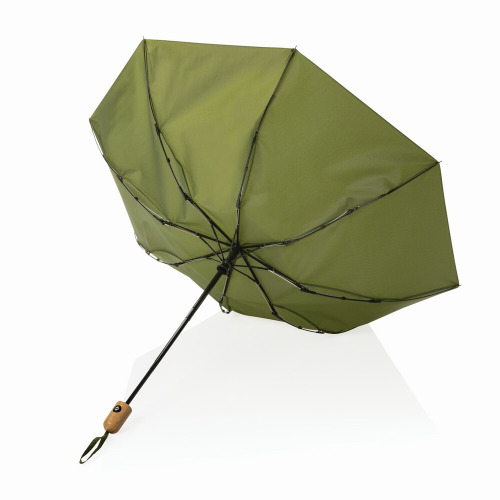 Bambusowy parasol automatyczny 21" AWARE™ RPET Zielony P850.617 (2)
