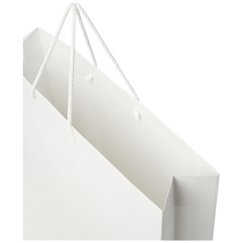 Ręcznie robiona torba z papieru integra z plastikowymi uchwytami – 45 x 10 x 35 cm Biały 1ZB01201 (5)