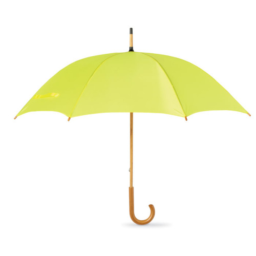 Parasol z drewnianą rączką żółty KC5132-08 