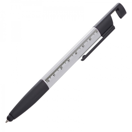Długopis plastikowy z linijką DAAN szary 064207 (2)