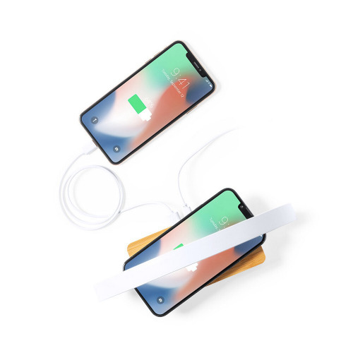 Lampka na biurko, bambusowa ładowarka bezprzewodowa 10W Neutralny V0270-00 (5)