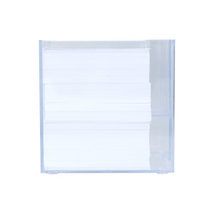 Blok 10x10x10cm w pudełku kostkowym z przegródkami na artykuły biurowe Transparentny