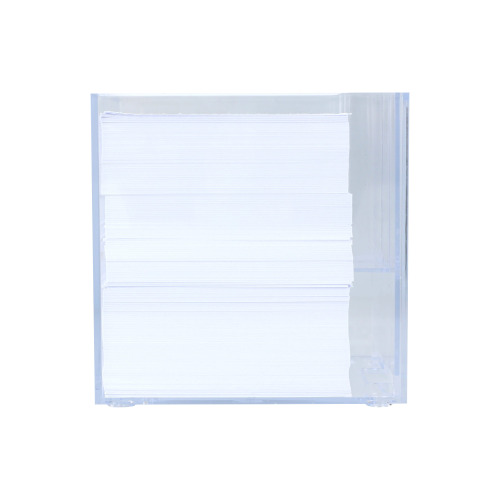 Blok 10x10x10cm w pudełku kostkowym z przegródkami na artykuły biurowe Transparentny LT91767-N0004 