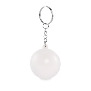Brelok w kształcie kuli z PU Bialy