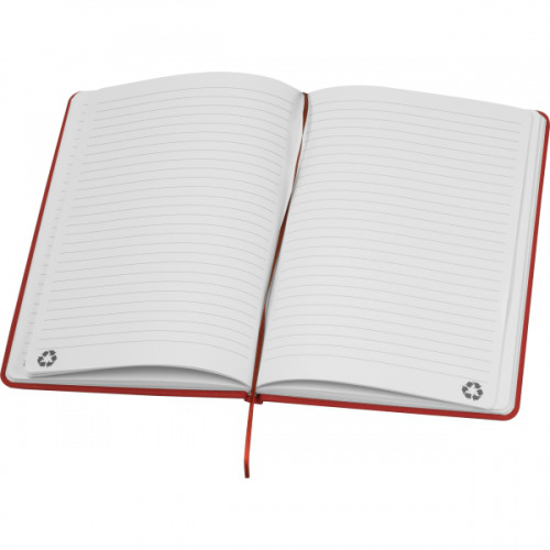 Notatnik A5 w linie z materiałów z recyklingu DOMINIK Czerwony 2526105 (3)