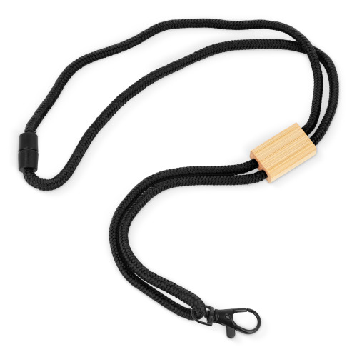Paracord R-PET lanyard Czarny LT95306-N0002 (1)