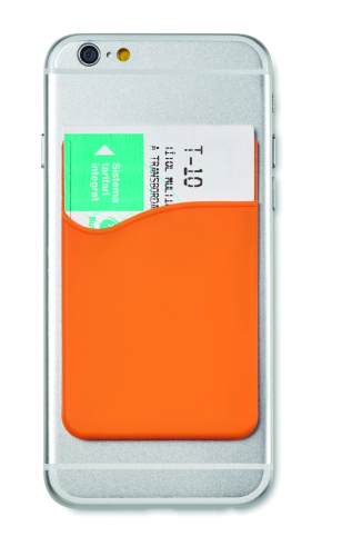 Silikonowe etui do kart płatni pomarańczowy MO8736-10 (1)