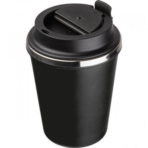 Kubek termiczny 350 ml z powłoką z recyklingu METODY Czarny 8496203 (3)