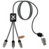 SCX.design C33 kabel do ładowania typu C o mocy 60 W z podwójnym podświetlanym logo Melanż czarny 2PX21390  thumbnail