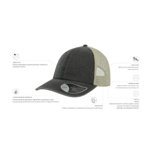Czapka Trucker - Black & Stone
