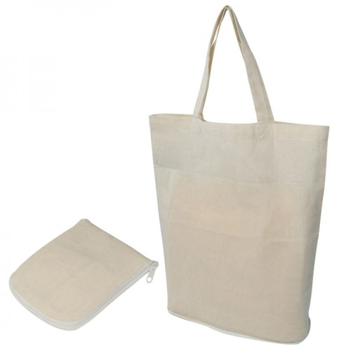 Torba bawełniana z krótkimi uszami składana 120 g/m2 FERRARA Beżowy 085913 (4)