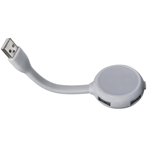 Rozgałęźnik USB ze światełkiem SHEFFIELD biały 065706 (1)