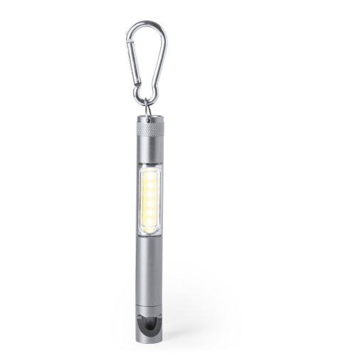 Latarka warsztatowa COB LED, magnes, otwieracz do butelek srebrny V9713-32 