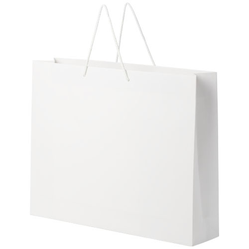Ręcznie robiona torba z papieru integra z plastikowymi uchwytami – 45 x 10 x 35 cm Biały 1ZB01201 (3)