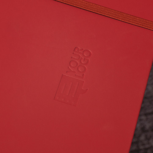 Notatnik A5 w linie z materiałów z recyklingu DOMINIK Czerwony 2526105 (8)