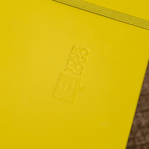 Notatnik A5 w linie z materiałów z recyklingu DOMINIK żółty 2526108 (7)