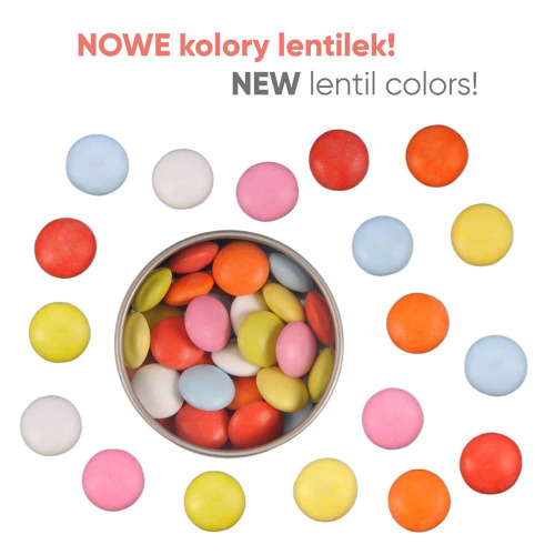 Czekoladowe lentilki z nadrukiem Puszka Brand Me! Tin Wielokolorwy S0387 (2)