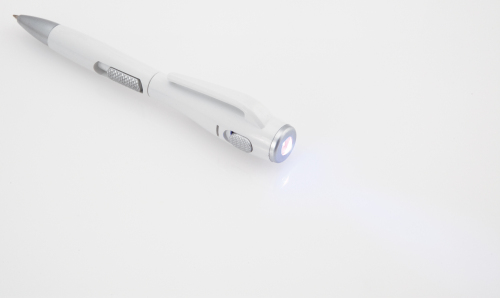 Długopis, lampka LED biały V1475-02 (1)