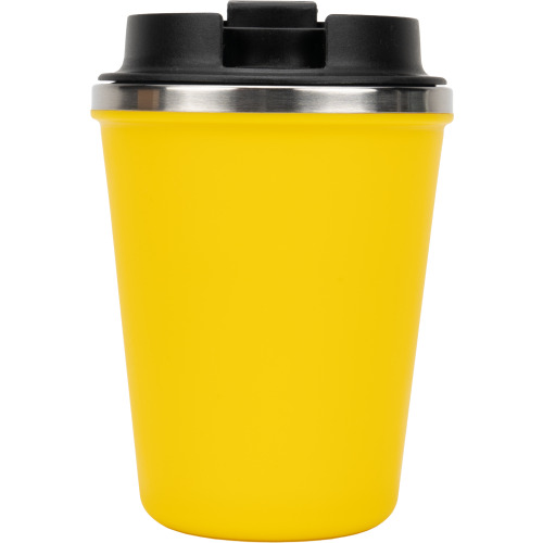 Kubek termiczny 350 ml z powłoką z recyklingu METODY żółty 8496208 (5)