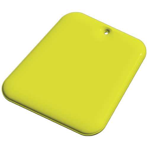 RFX™ reflective odblaskowa zawieszka z TPU, trapez Neonowy żółty 1PR09313 (2)