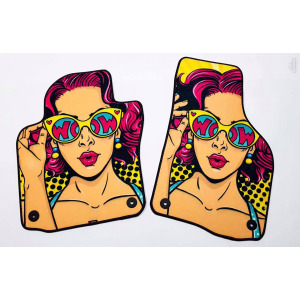 Dywaniki samochodowe welurowe drukowane