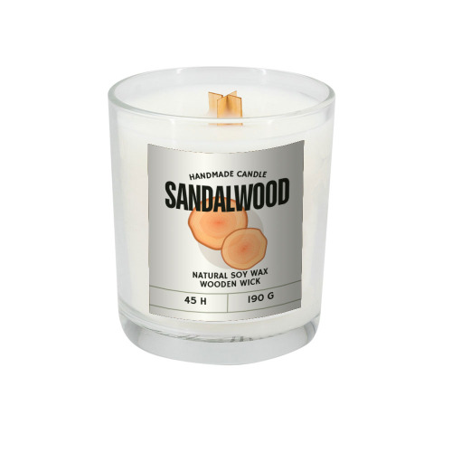 Świeca sojowa 190g Cedarwood Przeźroczysty PS0004 (2)