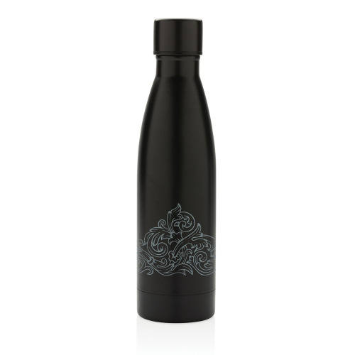 Butelka termiczna 500 ml, stal nierdzewna z recyklingu Czarny P433.271 (5)