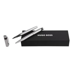 Zestaw upominkowy HUGO BOSS długopis i pióro kulkowe - HSW3674D + HSW3675D Szary