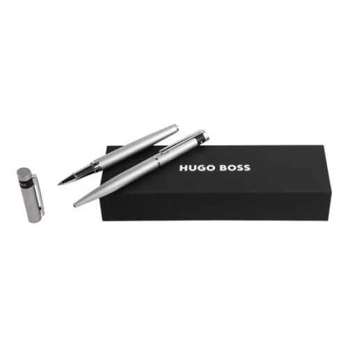 Zestaw upominkowy HUGO BOSS długopis i pióro kulkowe - HSW3674D + HSW3675D Szary HPBR367B 