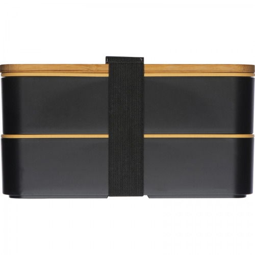 Zestaw lunch box ze sztućcami i butelka termiczna 500 ml STEPHAN Czarny 6246403 (8)