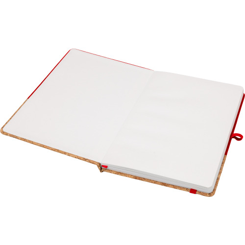 Notes A5 z elementami z korka NANTES Czerwony 139505 (2)