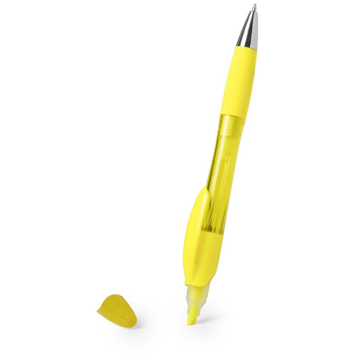Długopis z zakreślaczem żółty V1973-08 (3)