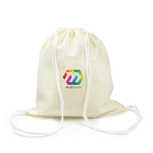 Bawełniany worek ze sznurkiem | Trey Beżowy V9984-20 (4)