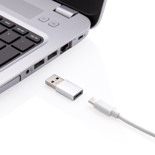 Adapter USB A do USB C srebrny P300.152 (4)