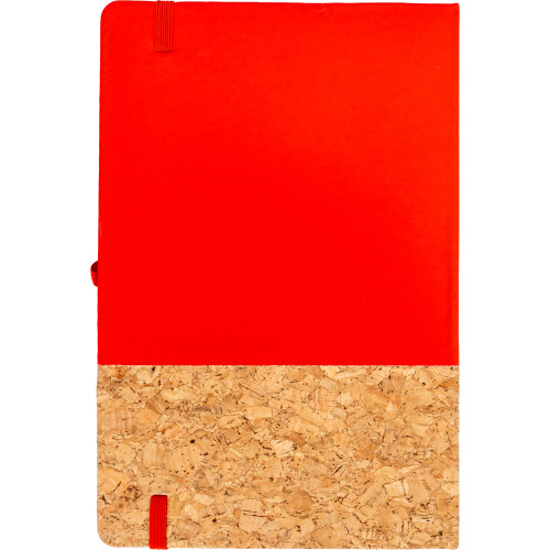 Notes A5 z elementami z korka NANTES Czerwony 139505 (4)