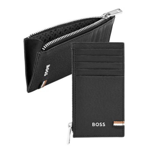 Portfel na karty z zamkiem Iconic Black Czarny HLK521A 